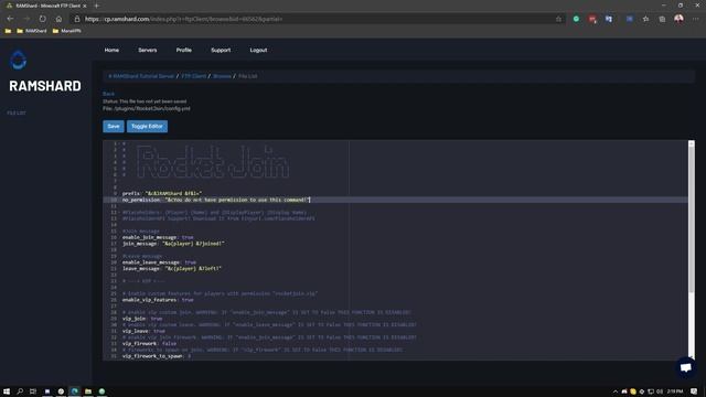 How To Use The RocketJoin Plugin On Your Minecraft Java Edition Spigot Server смотреть онлайн