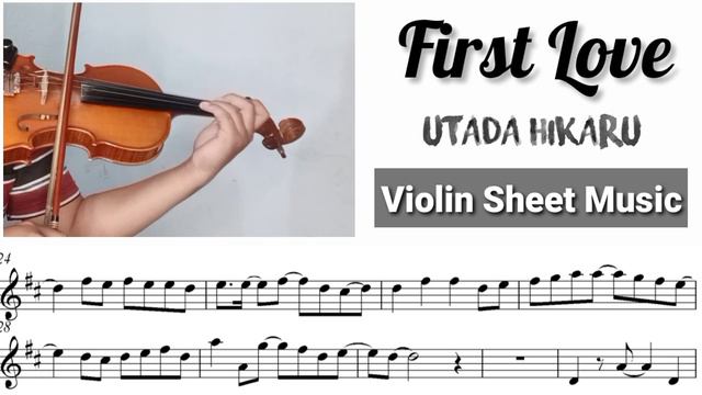 [Free Sheet] First Love - Utada Hikaru [Violin Sheet Music]
