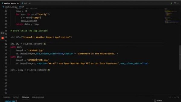 STREAMLIT Tutorial |Beginners MINI PROJECT| Build REAL-TIME WEATHER UPDATE WEB APP|OpenWeather API
