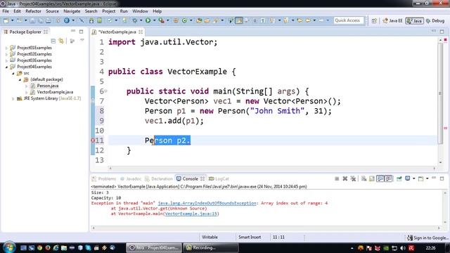 Java Tutorial - 25 - Basics of Vectors in Java смотреть онлайн