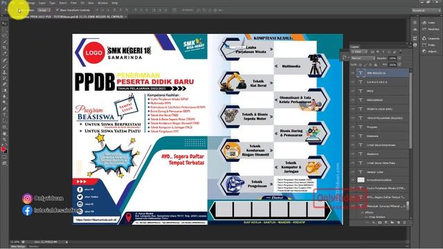 Desain Brosur PPDB Penerimaan Siswa baru 2022 CorelDraw Photoshop - Brochure Design смотреть онлайн