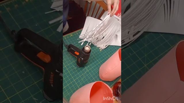 Процесс создания бороды для гнома из изолона. смотреть онлайн