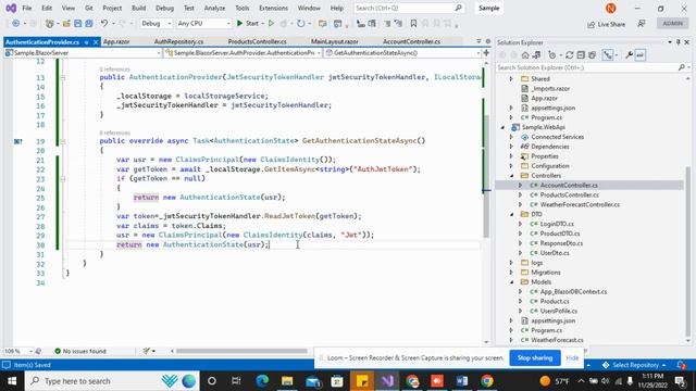 Blazor Authentication State Provider || custom authentication state provider for Blazor application смотреть онлайн