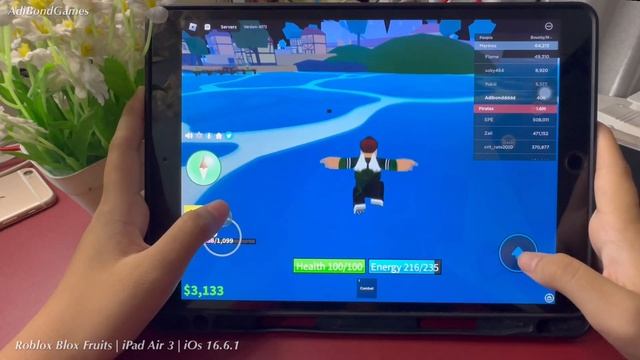 Roblox Blox Fruits on iPad air 3 ios 16.6.1 смотреть онлайн