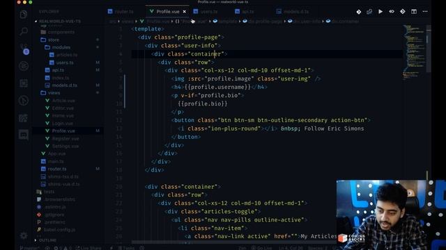 Realworld app - VueJS and Typescript - Part 5 : Profile and Feed Pages смотреть онлайн