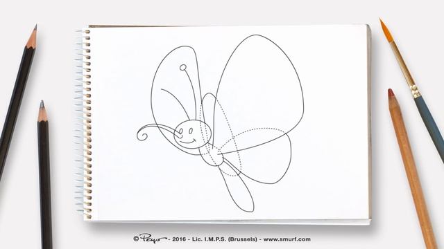 Как рисовать бабочку • Смурфики смотреть онлайн
