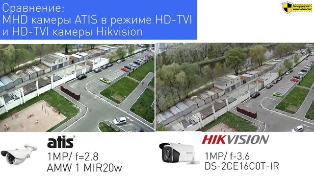 Сравнение качества видео камер ATIS MHD с камерами других брендов смотреть онлайн