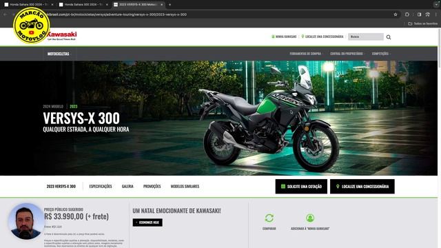 HONDA SAHARA 300 VS KAWASAKI VERSYS X 300 смотреть онлайн