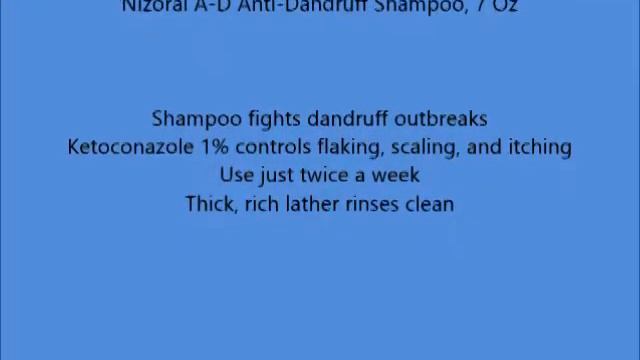 Nizoral A D Anti Dandruff Shampoo, 7 Oz