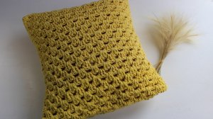 Мастер класс вязаная подушка крючком.