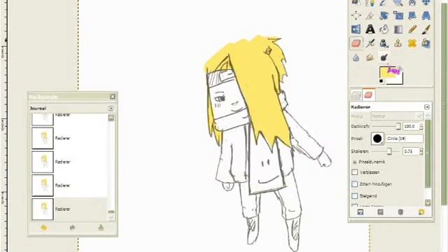 drawing a deidara chibi - gimp смотреть онлайн