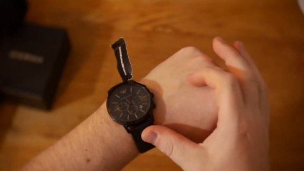 Emporio Armani Watch Sportivo Men's AR2461 Unboxing Review: Black Armani Watch