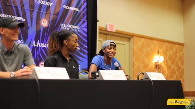 English Gardner @ 2016 Olympic Trials Press Conference смотреть онлайн
