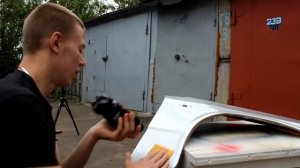 Покраска крыла автомобиля без компрессора