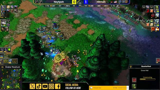 WC3 - [ORC] Hitman vs Neytpoh [NE] - Quarterfinal - Hive Workshop Cup 4 смотреть онлайн