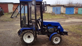Минитрактор Garden Scout Т12 с самодельной кабиной.mp4 смотреть онлайн