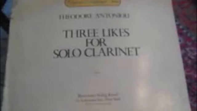 Three Likes for solo clarinet by Theodore Antoniou смотреть онлайн