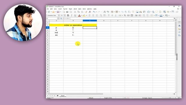 Important Operators And Rules Of Libre Office Calc, Libre Office Calc, CCC, Olevel.