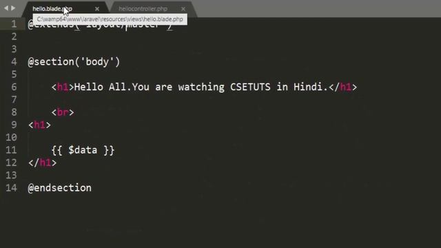 12.Laravel in Hindi : Different ways to print data on view using blade syntax смотреть онлайн