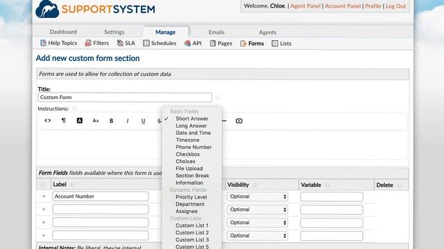 Custom Forms, Fields and Lists | SupportSystem Tutorial смотреть онлайн