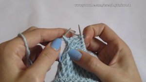 Вязание спицами. Текстурный узор со снятыми петлями.