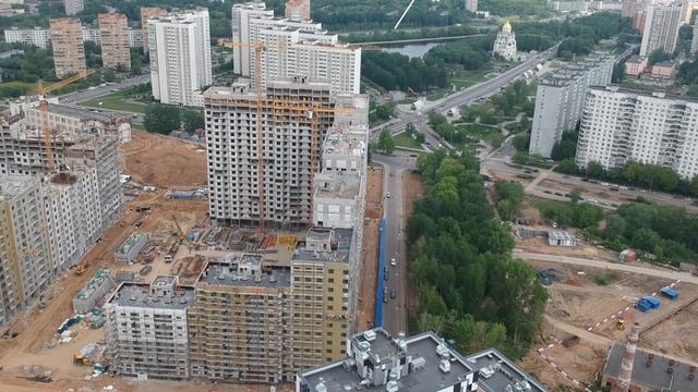 ЖК Лучи строительство района. Видео с высоты. Май 2019 смотреть онлайн