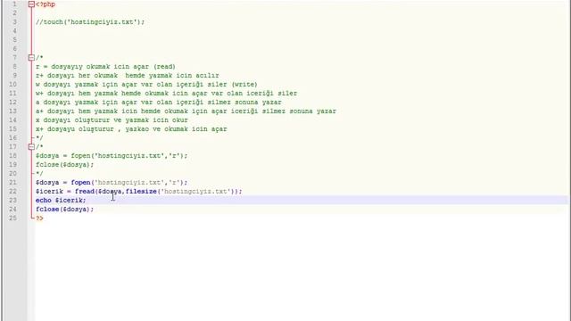 php dersleri | dosya islemleri fwrite fopen смотреть онлайн