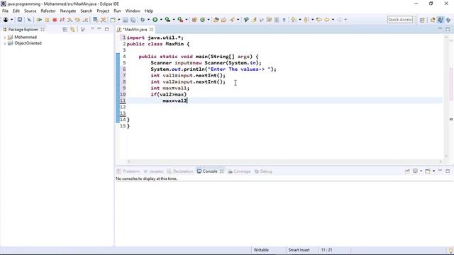 أكبر وأصغر قيمة في جافا...Max and Min in Java смотреть онлайн