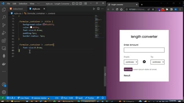 length converter Vanilla JavaScript смотреть онлайн