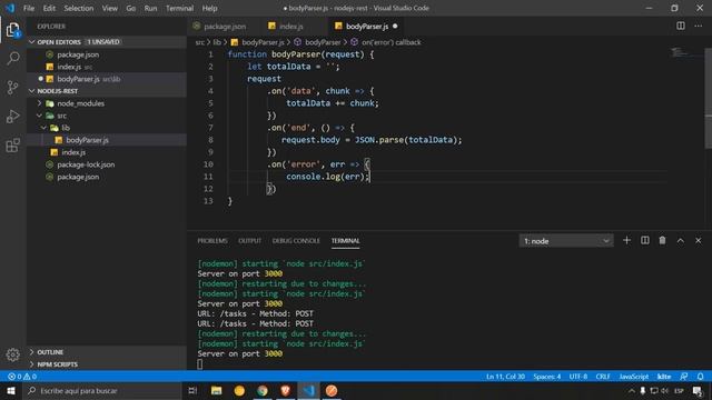 Nodejs REST API sin Frameworks de Backend смотреть онлайн