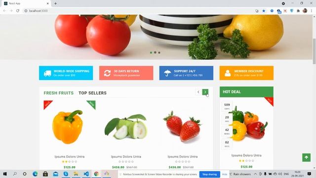 Reactjs Organic Ecommerce Template Free смотреть онлайн