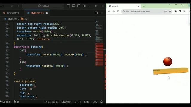 Cricket Fever: CSS Animation with Bat and Ball #viratkohlibat #cssanimation @me_code_ant смотреть онлайн