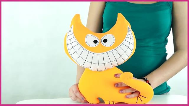 EXPETRO Игрушка-антистресс Кошка улыбается немножко, 35х29 см