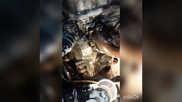 Мою двигатель пенным очистителем Lavr