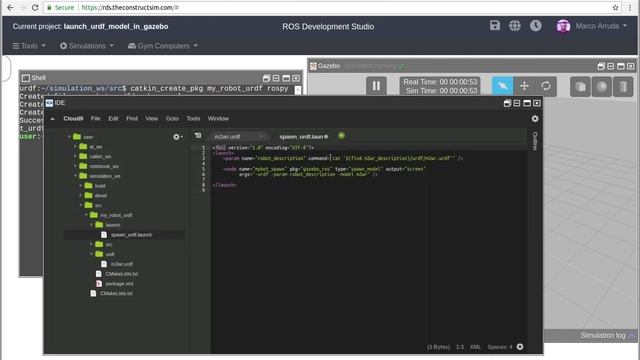 [ROS Q&A] 142 - How to create launch file for URDF and open in Gazebo смотреть онлайн