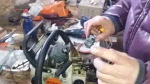 Stihl 180 ремонт карбюратора!