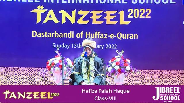 Hafiza Falah Haque at Tanzeel 2022, A Dastarbandi of Huffaz e Quran, Jibreel International School, смотреть онлайн