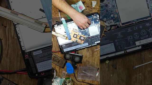 замена термопасты на процессоре и видеокарте у ноутбука Lenovo IdeaPad Gaming 3 15ARH05 смотреть онлайн