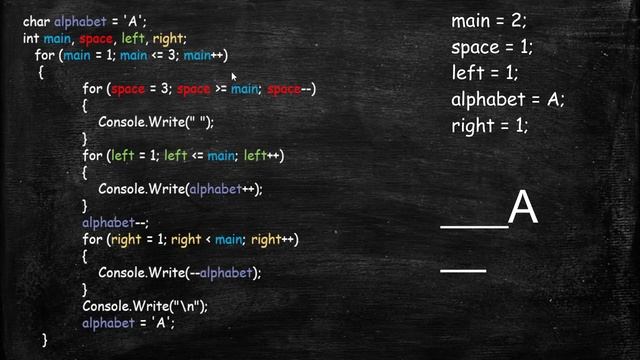 Write a program to print Alphabet Triangle # 10 | Tutorial 4You смотреть онлайн