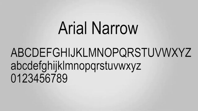 Arial Narrow Font смотреть онлайн
