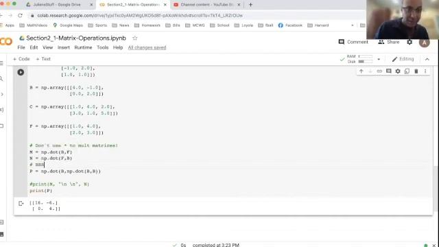 MATH 3191: Multiplying Three Matrices in Python смотреть онлайн