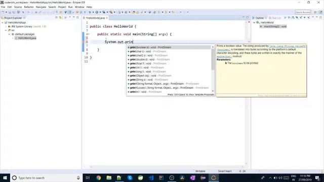 Hello World Program in Java with Explanation смотреть онлайн