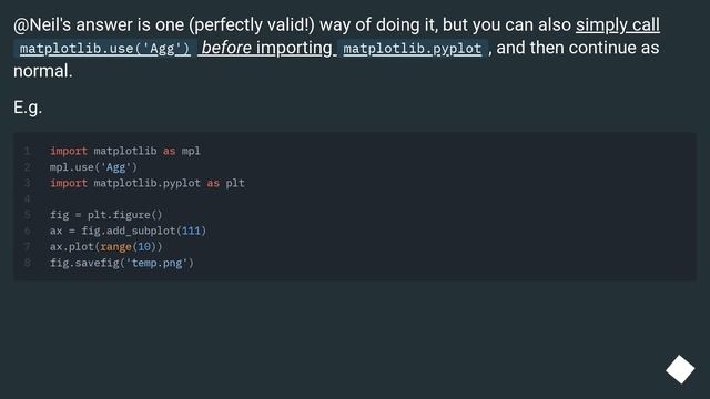 Generating matplotlib graphs without a running X server смотреть онлайн