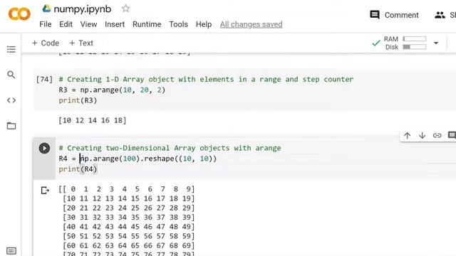 Numpy: Creation of 1-D, 2-D and 3-D Array Objects смотреть онлайн