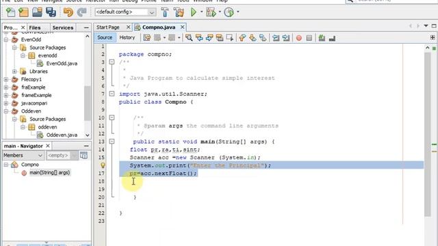 Java Program to calculate simple interest смотреть онлайн