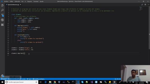 Ejercicio Programacion Orientada a Objetos en Python Parte 1 смотреть онлайн