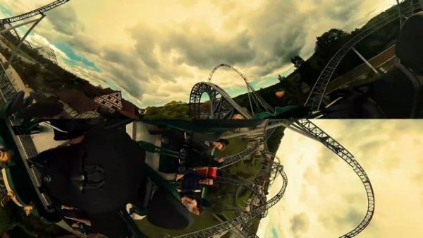 (360 Video) Real Roller Coaster Rides / Achterbahn POV Ride
