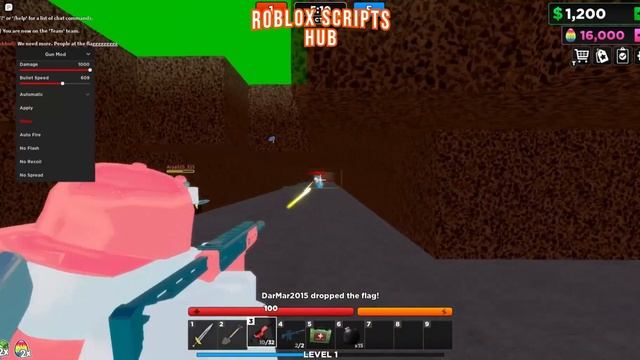 Roblox Flag Wars - Gunmod Script [OP]