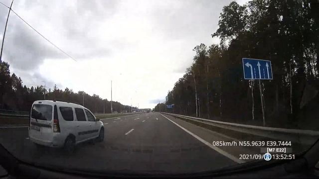 Трасса М7 Е22 Владимир - Малая Дубна. Осень 2021. День. смотреть онлайн