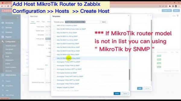 Zabbix 6.2 Monitor MikroTik Router Host